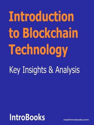 cover image of Introduction to Blockchain Technology